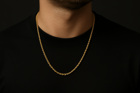 Corrente Titanio Dourado 