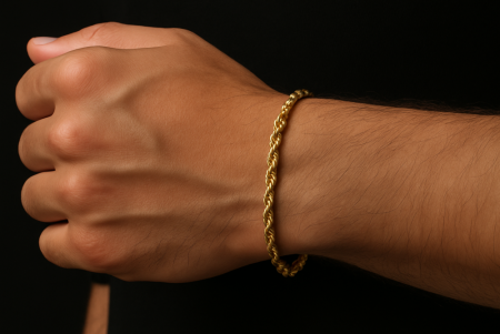 Pulseira Titânio Dourado